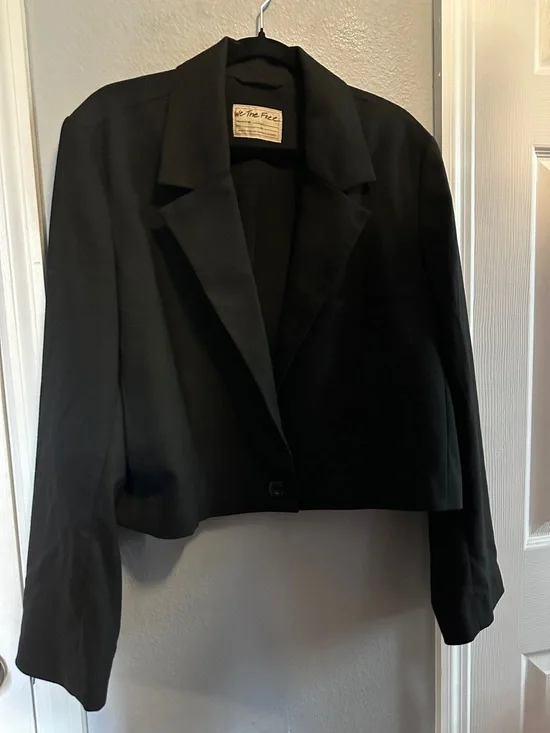 NWT Free People Block Party Cropped Blazer - Picture 2 of 6